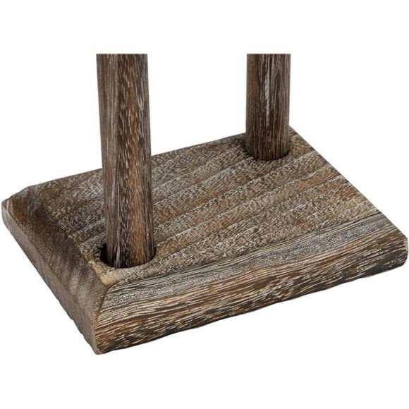 Rustic-Style 2Tier Jewelry Organizer Stand,Wooden T-Bar Necklace Rack & Bracelet - Picture 7 of 7